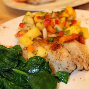 Pan-Seared Grouper w/  Pineapple Confit